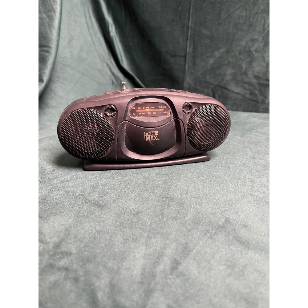 DS-MAX Portable AM/FM Radio Black Dual Speaker Handheld PR-23 Tested!!